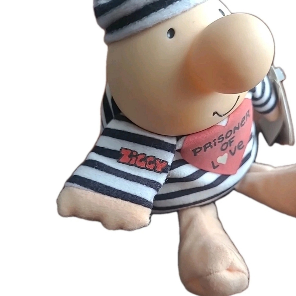 Vintage 90s Ziggy Prisoner of Love Plush Doll w/Tags Red Heart Valentine 7" 1993 - Picture 3 of 11